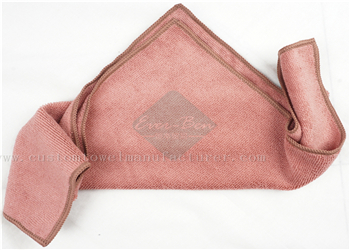 China Bulk professional microfiber cloths Factory Custom Rose Color Quicky Dry Promotional Towel Gifts Supplier